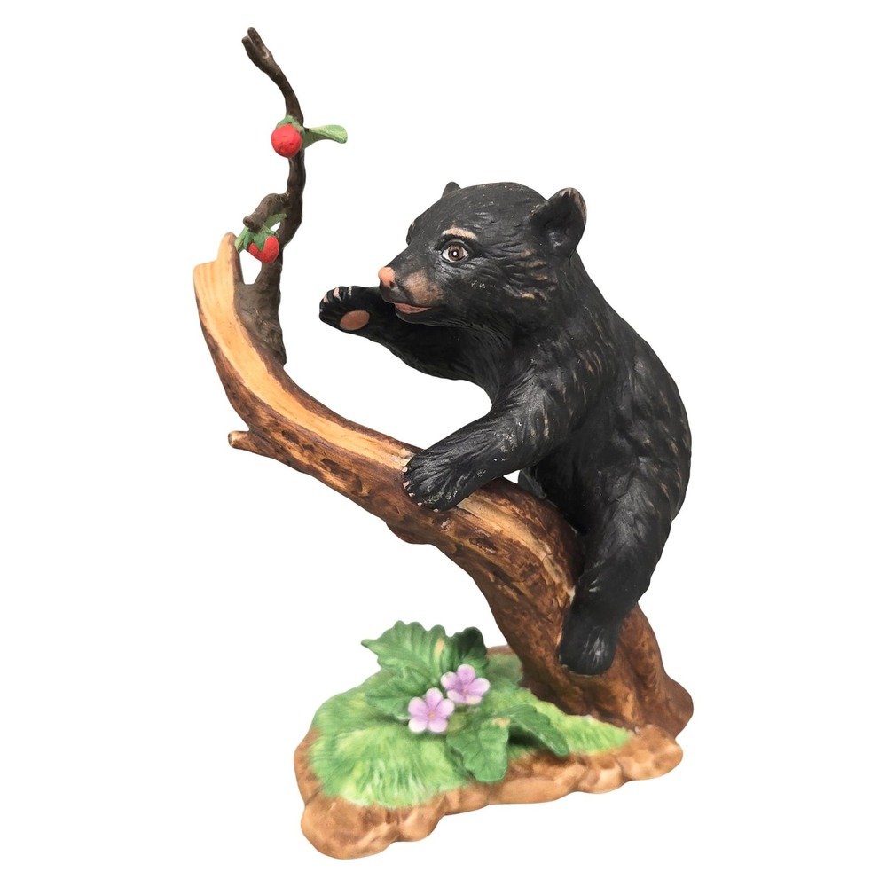 Lenox Black Bear Figurine Playful Pursuit 1994 Porcelain Wildlife Cub Statue